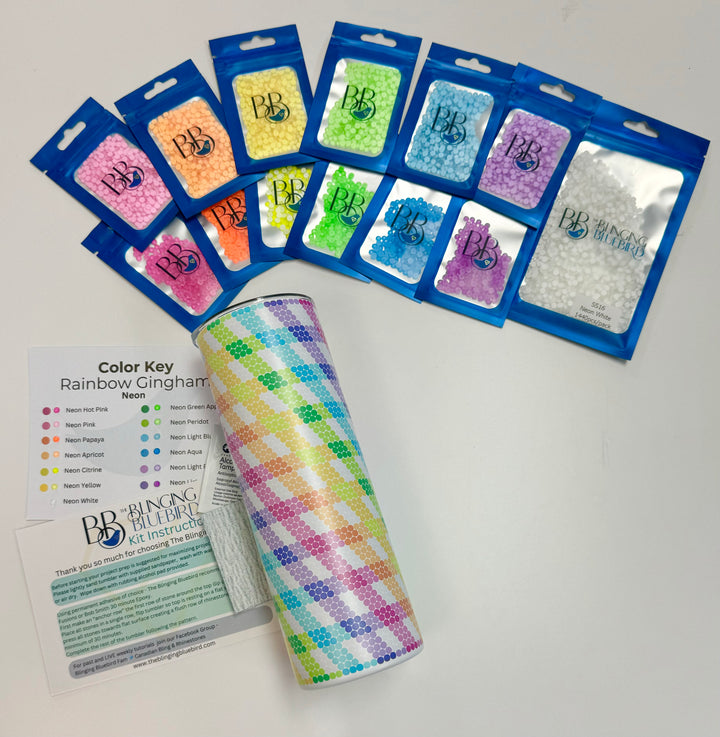 NEON Rainbow Gingham Sublimated Kit