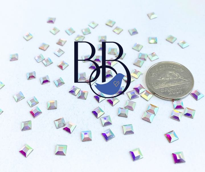 Crystal AB Square 4mm