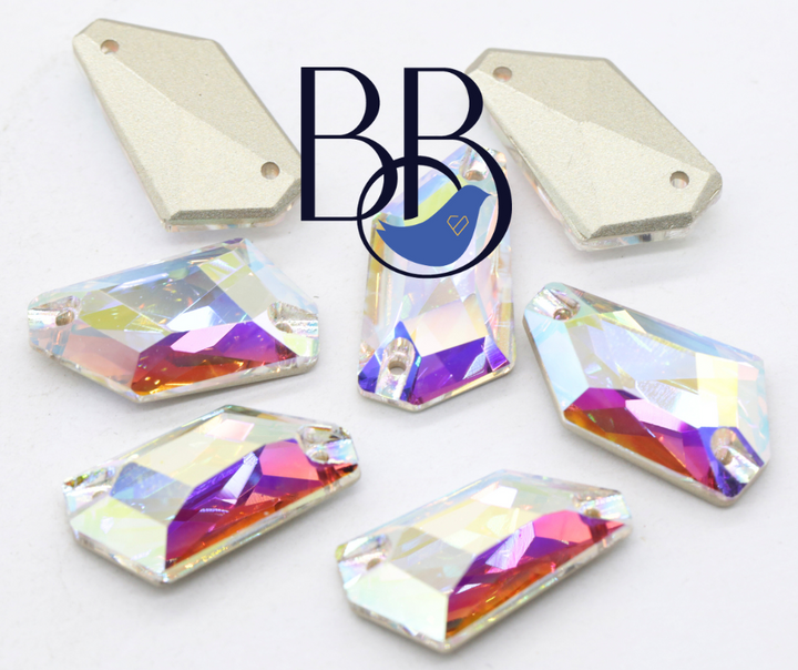 Crystal AB De-Art Shape Sew-On Rhinestones