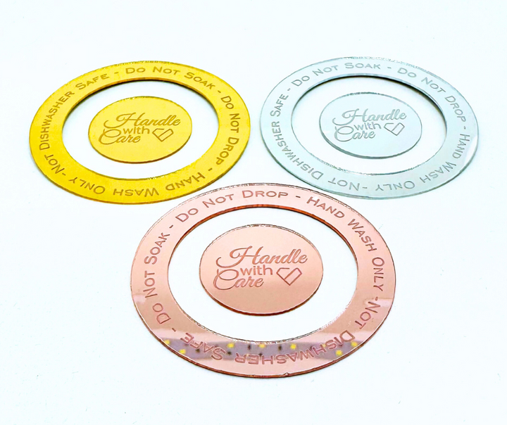 Double Ring Acrylic Care Tag