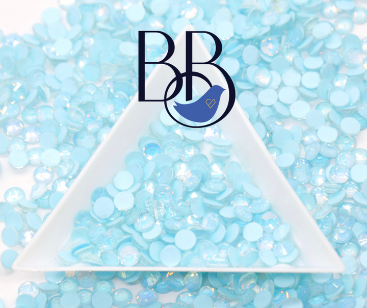 Flashy Opal Aqua Rhinestones