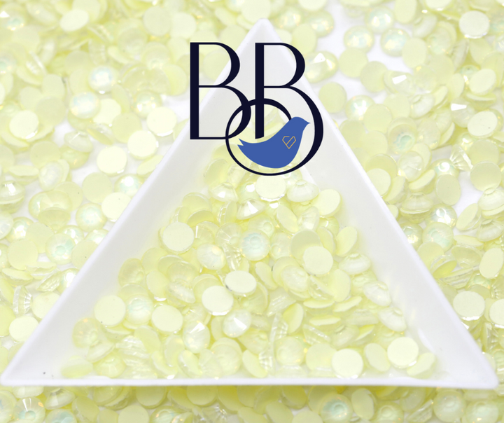 Flashy Opal Yellow Rhinestones