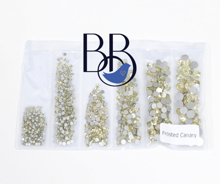 Frosted Canary Rhinestones