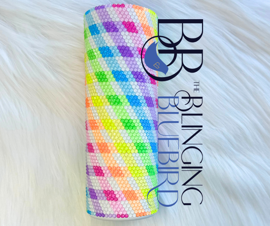 Gingham Rainbow Pattern - SS16/20oz Straight Tumbler