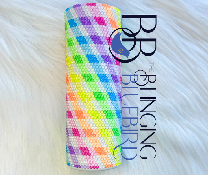 Gingham Rainbow Pattern - SS16/20oz Straight Tumbler