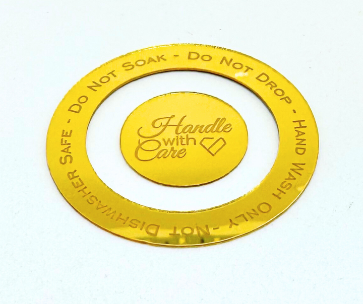 Double Ring Acrylic Care Tag