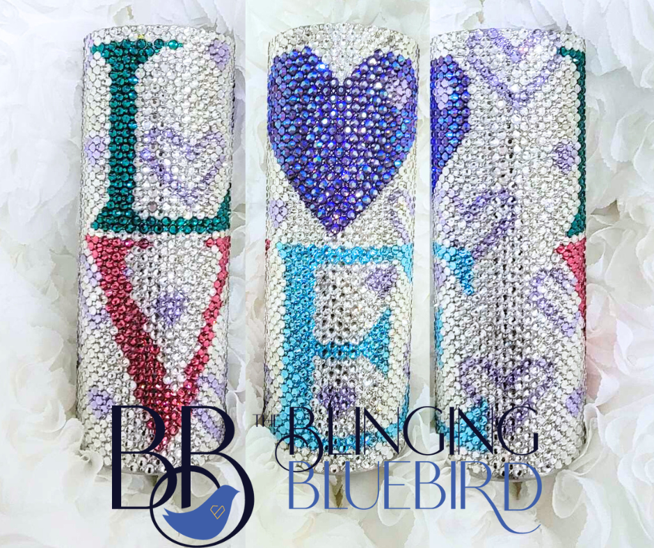 L.O.V.E. Cushion Pattern - SS20/SS6 20oz Straight Tumbler