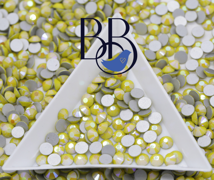 Lemon Alabaster  Rhinestones