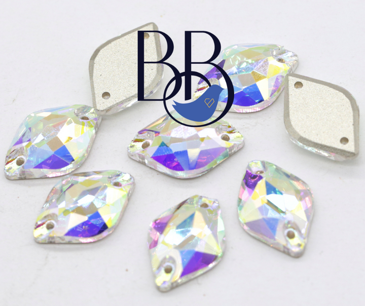 Crystal AB Lemon Shape Sew-On Rhinestones