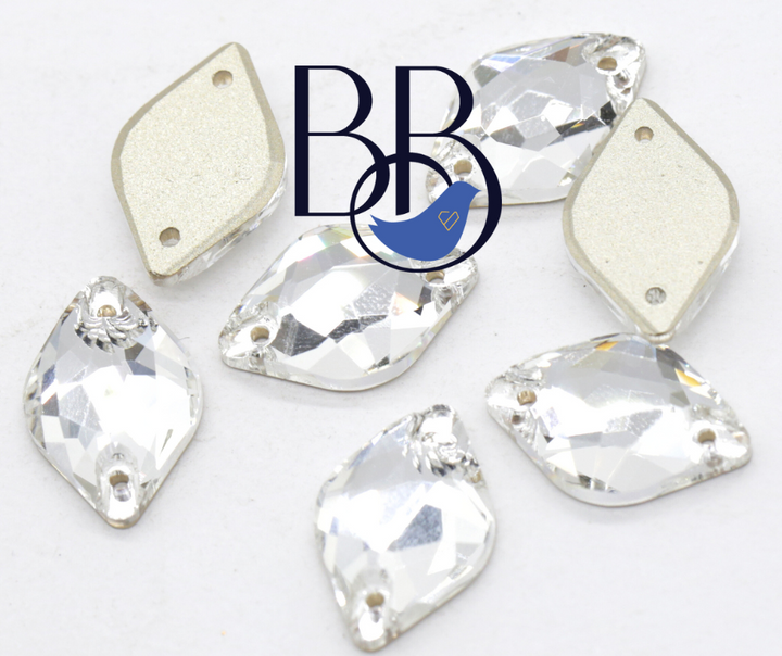 Crystal Lemon Shape Sew-On Rhinestones