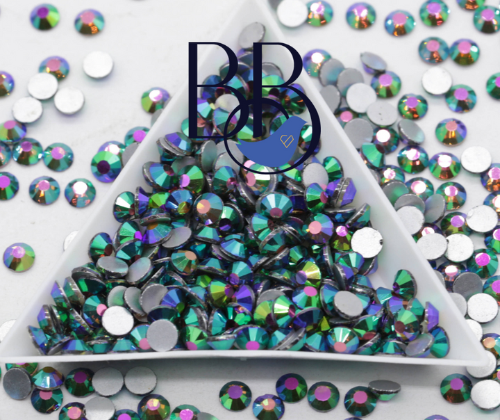 Metallic Peacock Rhinestones