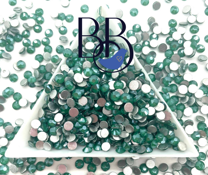 Mocha Emerald Rhinestones