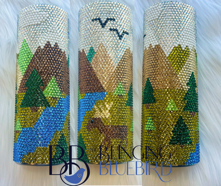 Moose Mountains Pattern - SS16/20oz Straight Tumbler