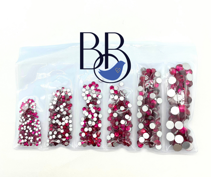 Peach Red Rhinestones