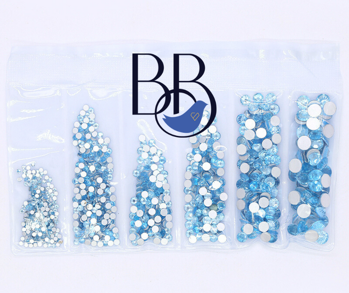 Ice Blue Rhinestones