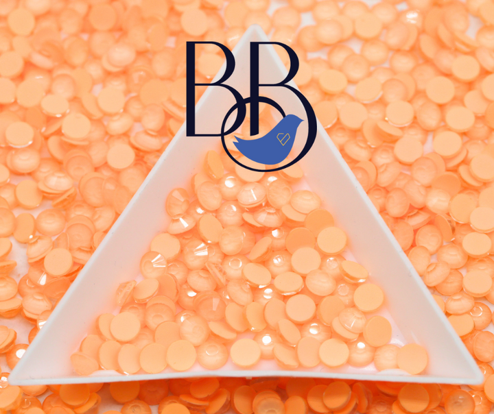 Neon Apricot Rhinestones
