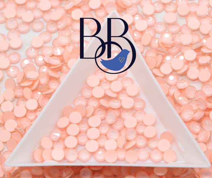 Neon Light Peach Rhinestones