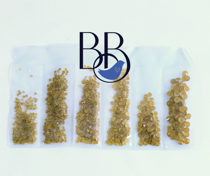 Neon Caramel Rhinestones