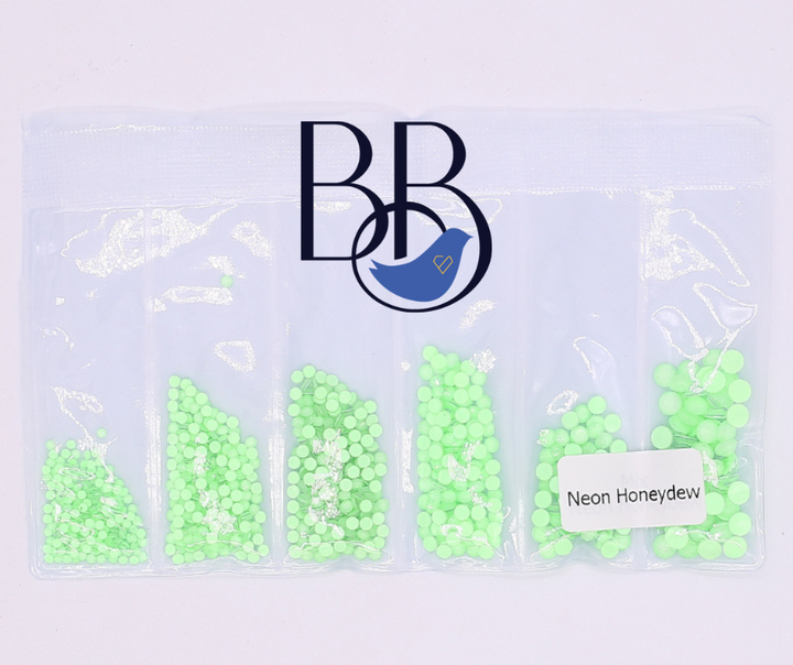 Neon Honeydew Rhinestones