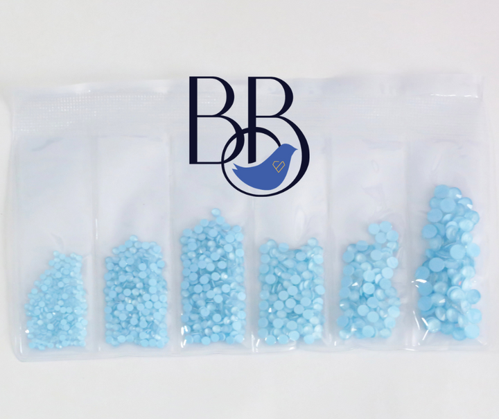 Neon Light Blue Rhinestones
