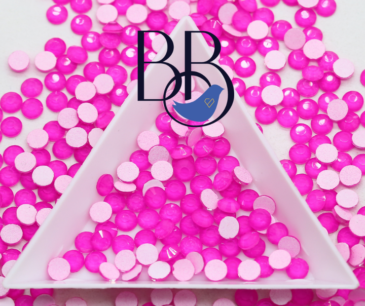 Neon Peach Red Rhinestones