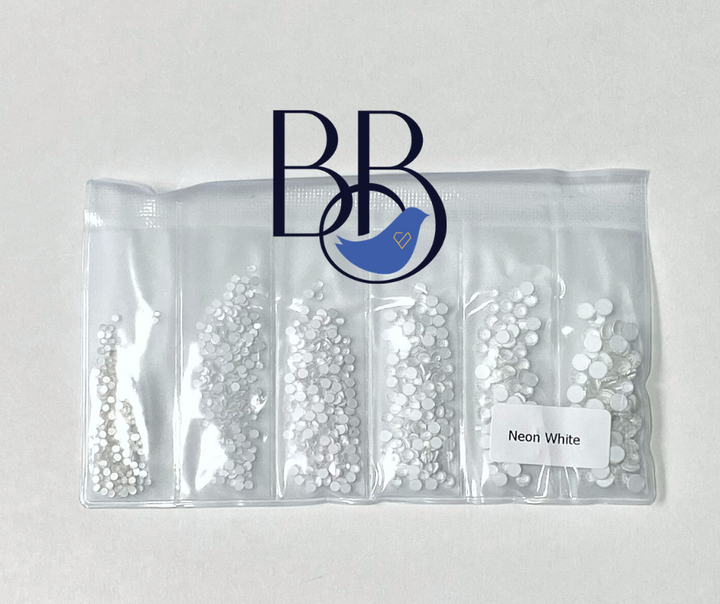 Neon White Rhinestones
