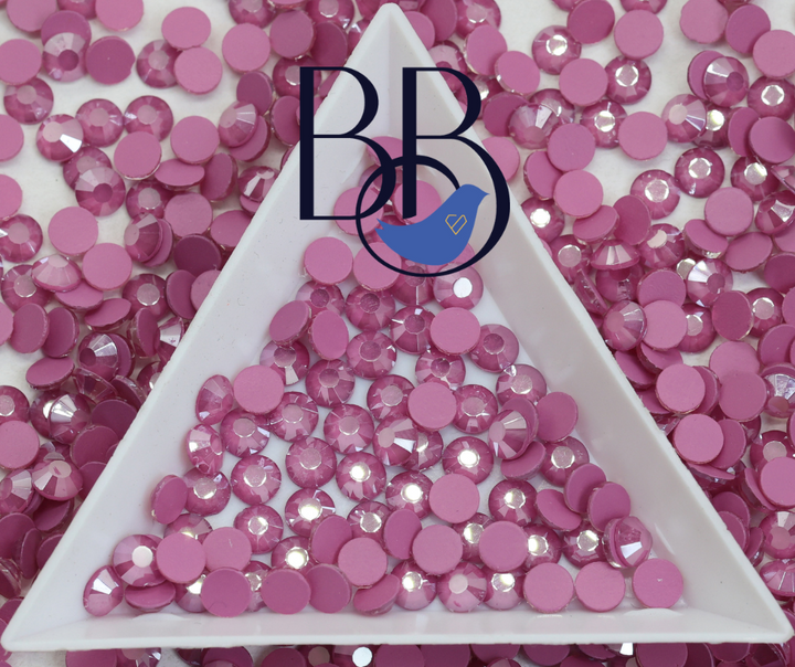 Pearl Mocha Eggplant Rhinestones