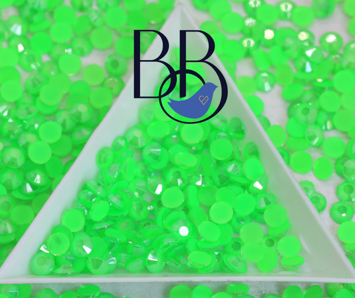 Pearl Mocha Green Apple Rhinestones