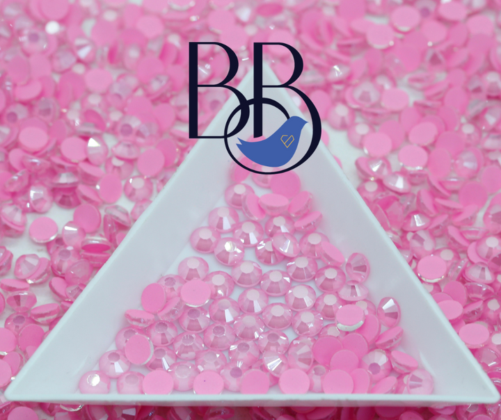 Pearl Mocha Light Rose Rhinestones