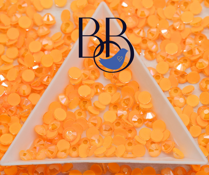 Pearl Mocha Tangerine Rhinestones