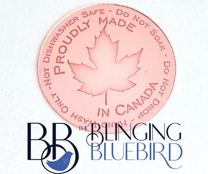 "Proudly Made In Canada" Acrylic Care Tag