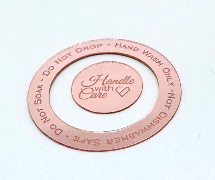 Double Ring Acrylic Care Tag