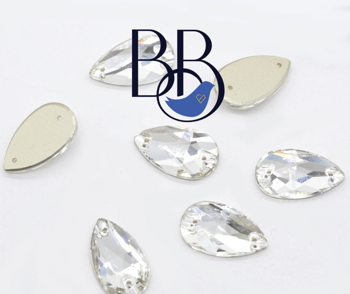 Crystal Tear Drop Shape Sew-On Rhinestones