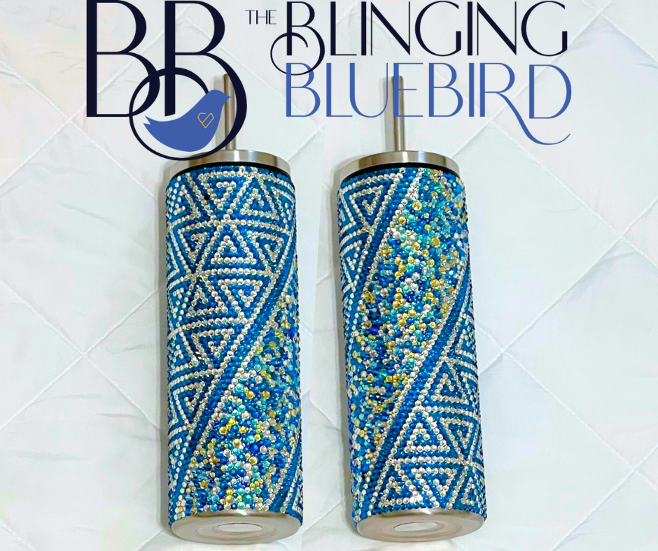 Bermuda Triangles Pattern - SS16 Honeycomb + Scatter 20oz Straight Tumbler