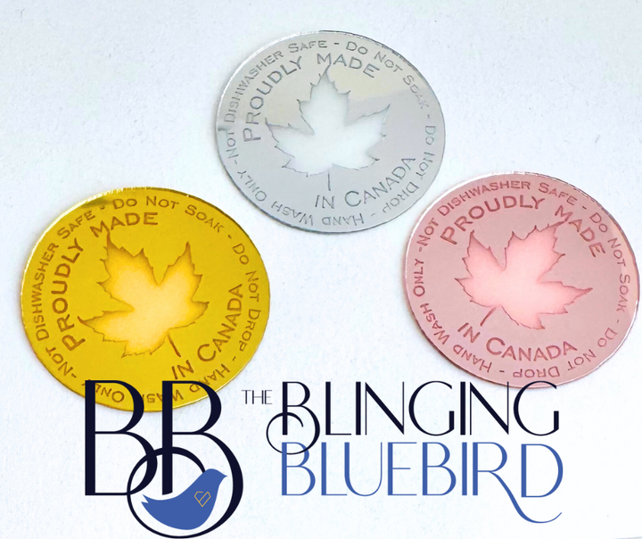 "Proudly Made In Canada" Acrylic Care Tag