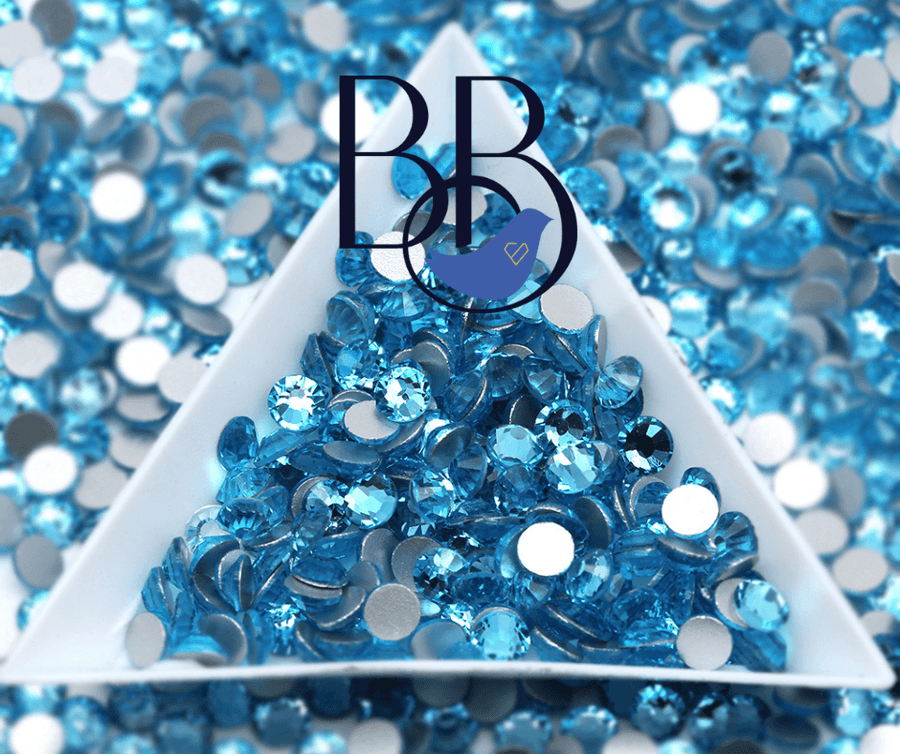 Aqua Rhinestones - The Blinging Bluebird