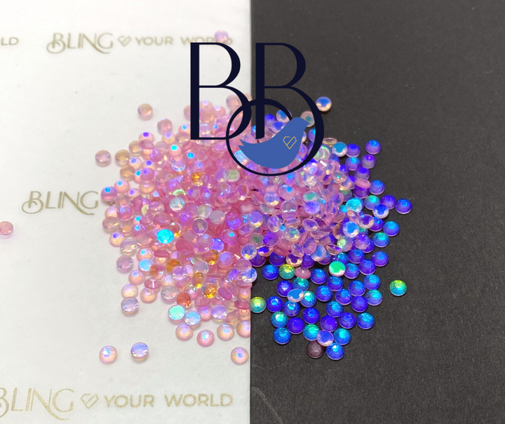 Aurora Light Rose Rhinestones