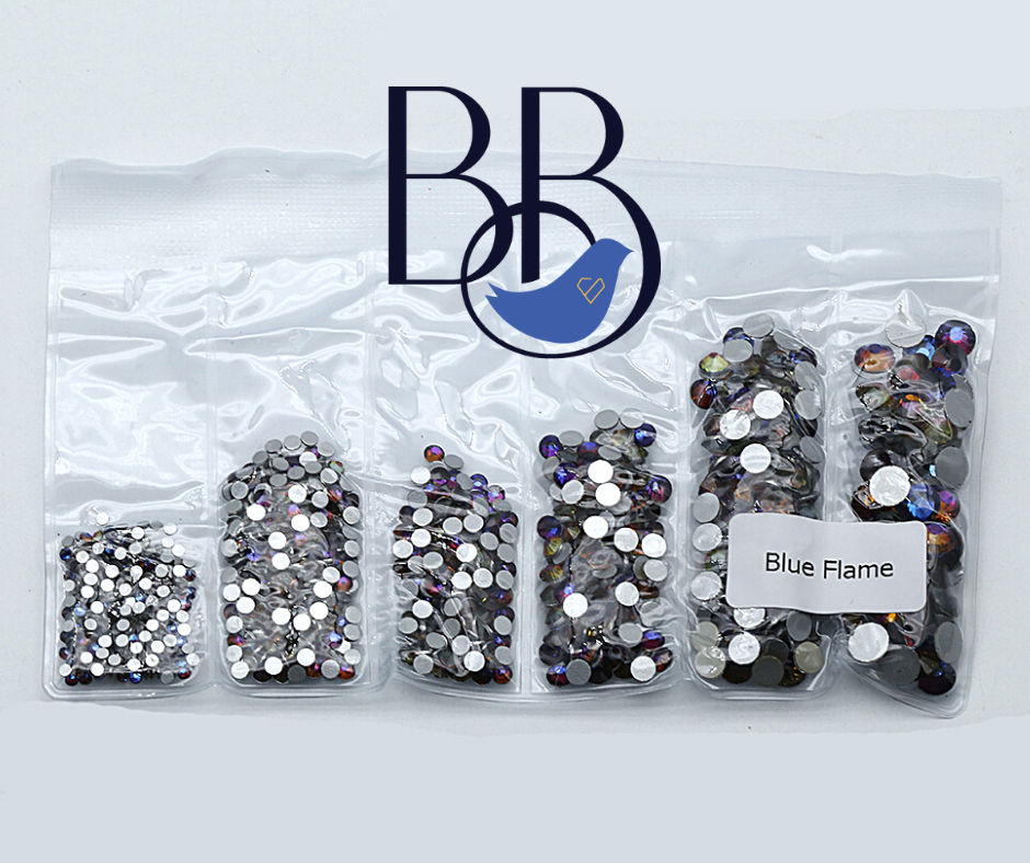 Blue Flame Rhinestones