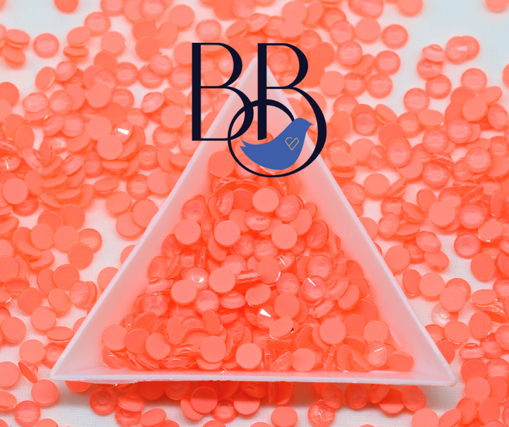 Neon Coral Rhinestones