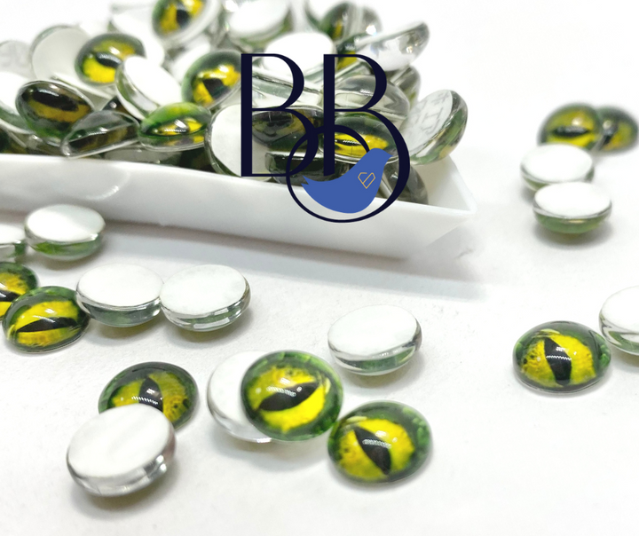 Glass Flatback Eyes - Hank