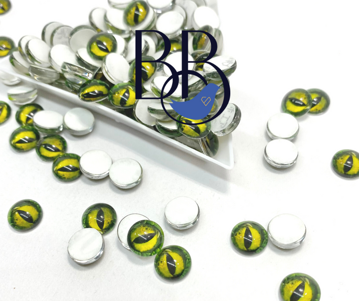 Glass Flatback Eyes - Hank