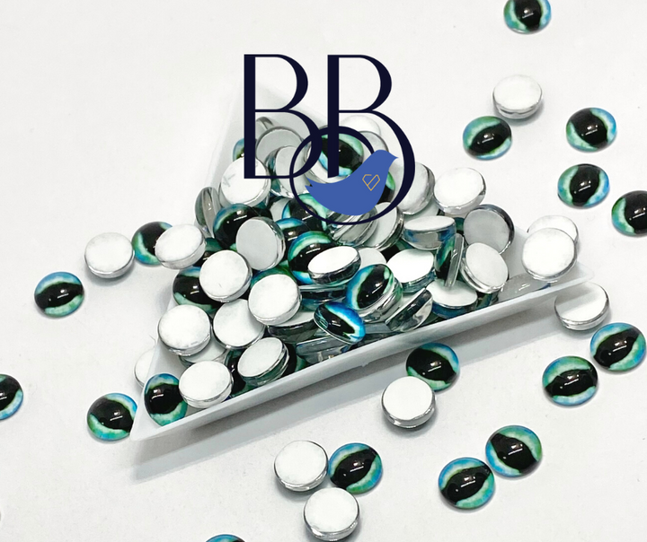 Glass Flatback Eyes - Kenny