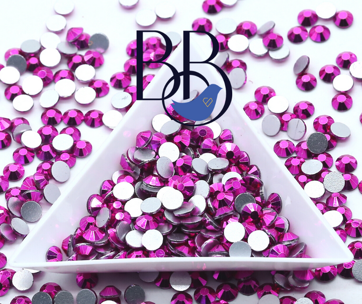 Metallic Fuchsia Rhinestones