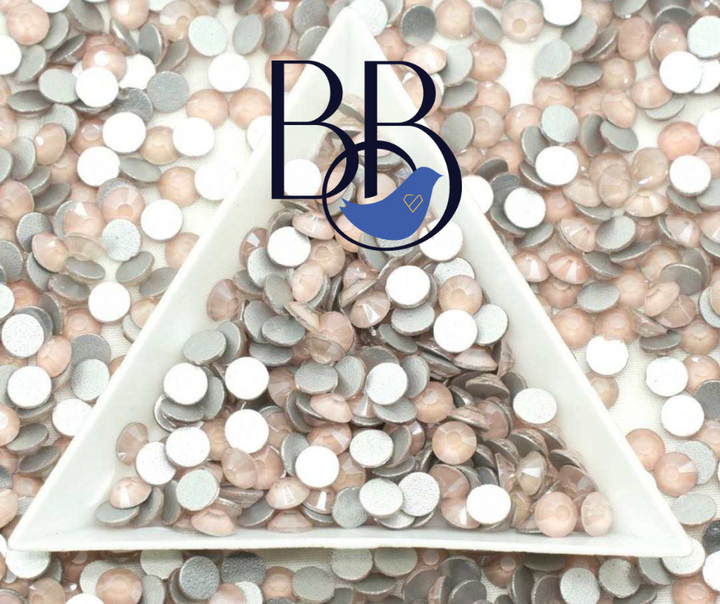 Mocha Light Peach Rhinestones