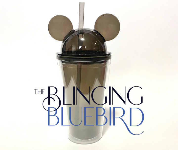 Mouse Ear Double Wall Acrylic Tumbler With Matching Lid And Straw