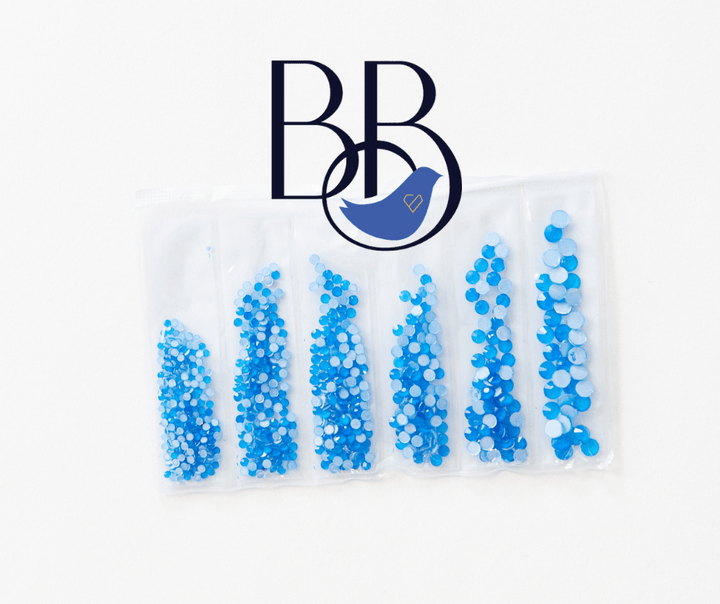 Neon Blue Rhinestone Multipack - The Blinging Bluebird