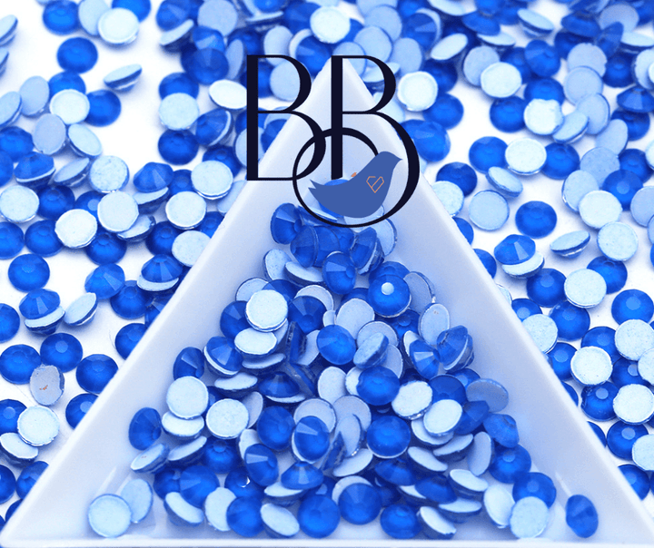Neon Blue Rhinestones - The Blinging Bluebird