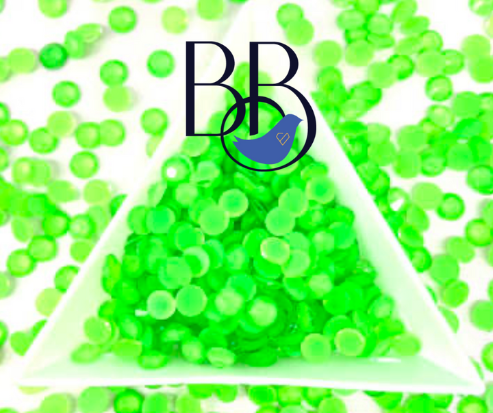 Neon Green Apple Rhinestones