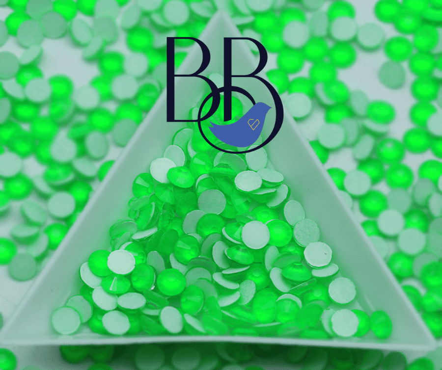 Neon Green Rhinestones - The Blinging Bluebird