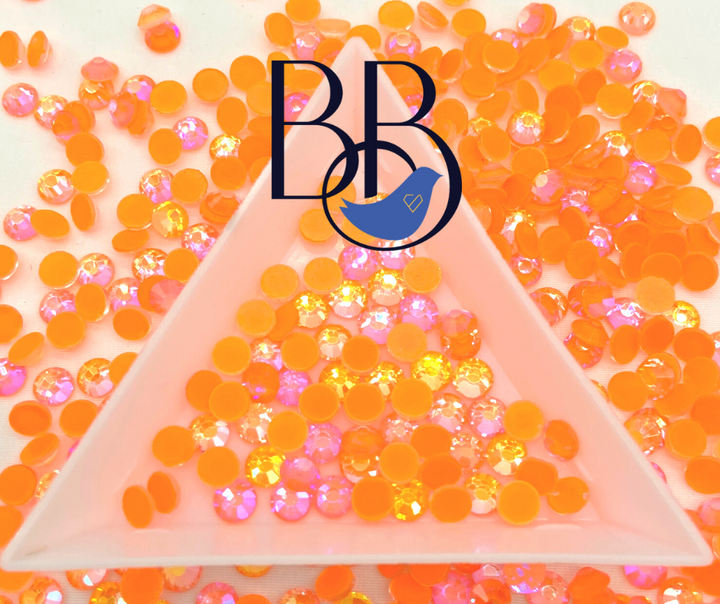 Neon Light Orange AB Rhinestones